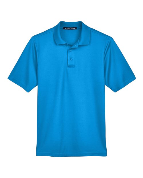 Men's CrownLux Performance® Plaited Polo - Ocean Blue Front