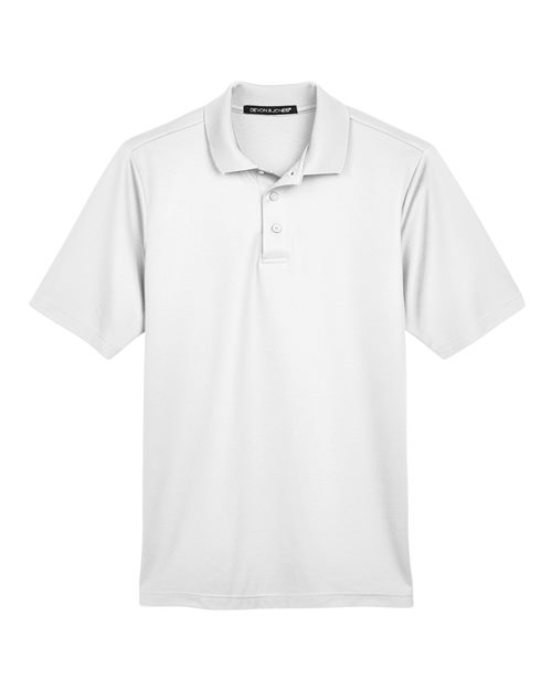 Men's CrownLux Performance® Plaited Polo - White Front