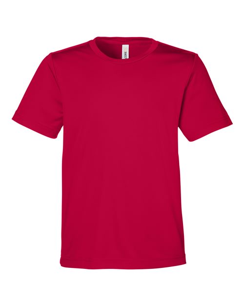 Youth Capital Performance T-Shirt - Classic Red Front