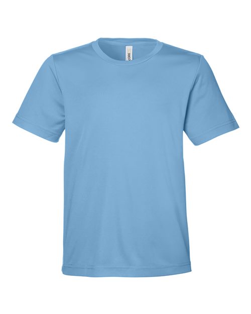Youth Capital Performance T-Shirt - Columbia Blue Front