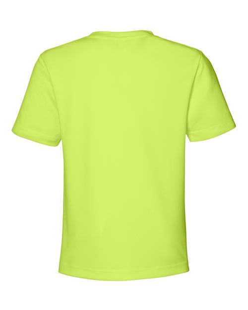 Youth Capital Performance T-Shirt - Safety Yellow Back