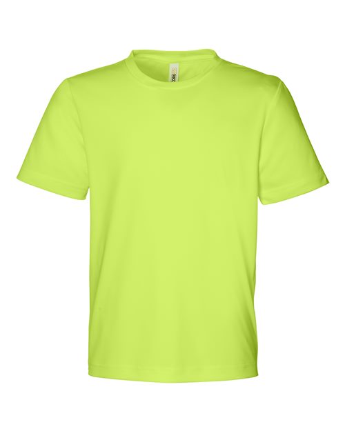 Youth Capital Performance T-Shirt - Safety Yellow Front