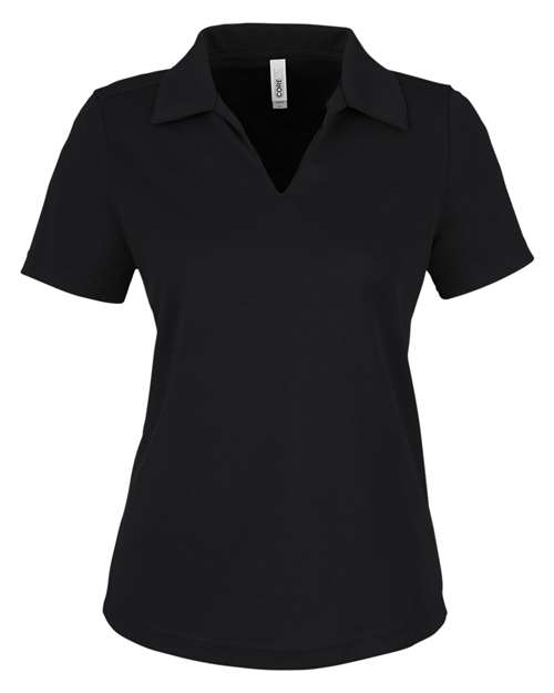 Women's Market Snag Protect Mesh Polo - Black Front