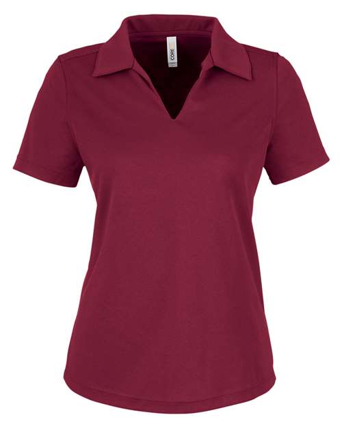 Women's Market Snag Protect Mesh Polo - Burgundy Front