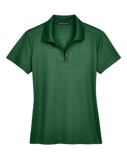 Women's CrownLux Performance® Plaited Polo - Forest Front