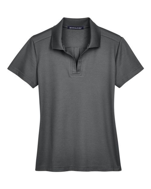 Women's CrownLux Performance® Plaited Polo - Graphite Front