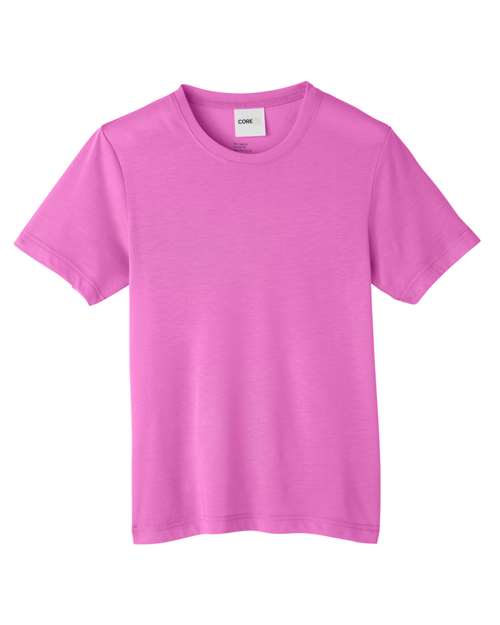 Youth Fusion ChromaSoft™ Performance T-Shirt - Charity Pink Front