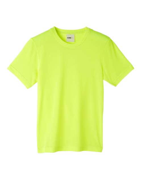 Youth Fusion ChromaSoft™ Performance T-Shirt - Safety Yellow Front