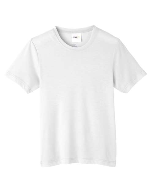 Youth Fusion ChromaSoft™ Performance T-Shirt - White Front