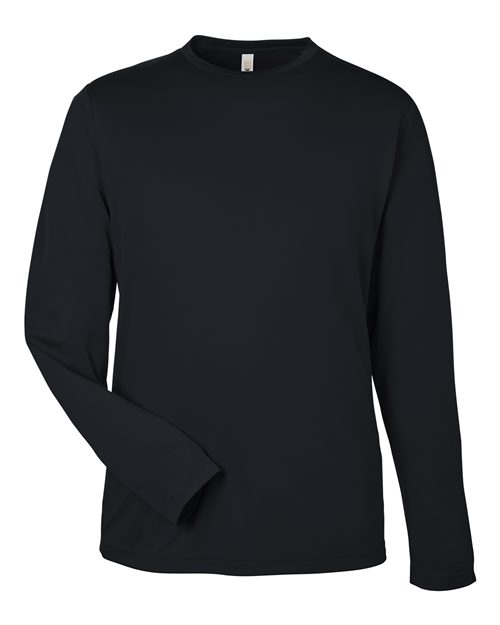 Unisex Capital Long Sleeve Performance T-Shirt - Black Front