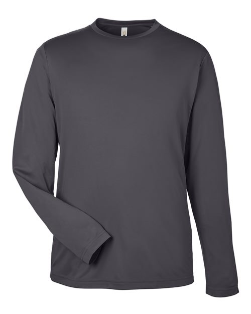 Unisex Capital Long Sleeve Performance T-Shirt - Carbon Front
