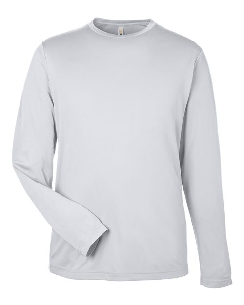Unisex Capital Long Sleeve Performance T-Shirt - Platinum Front