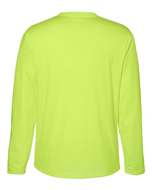 Unisex Capital Long Sleeve Performance T-Shirt - Safety Yellow Back