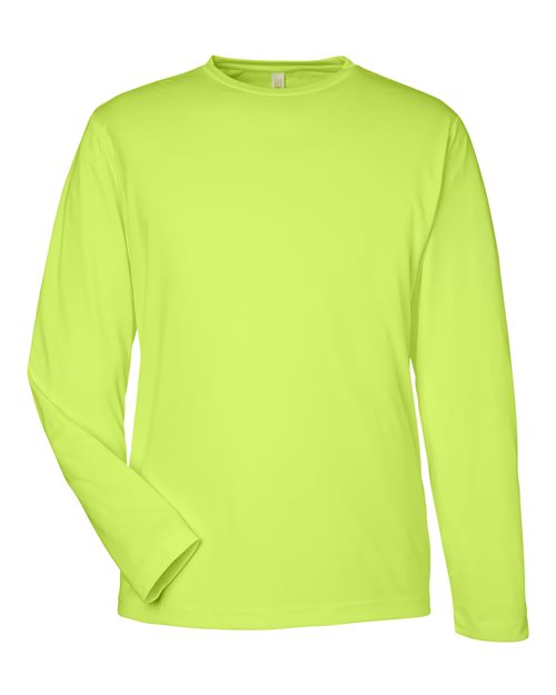 Unisex Capital Long Sleeve Performance T-Shirt - Safety Yellow Front