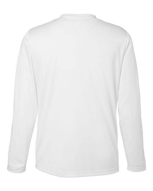 Unisex Capital Long Sleeve Performance T-Shirt - White Back