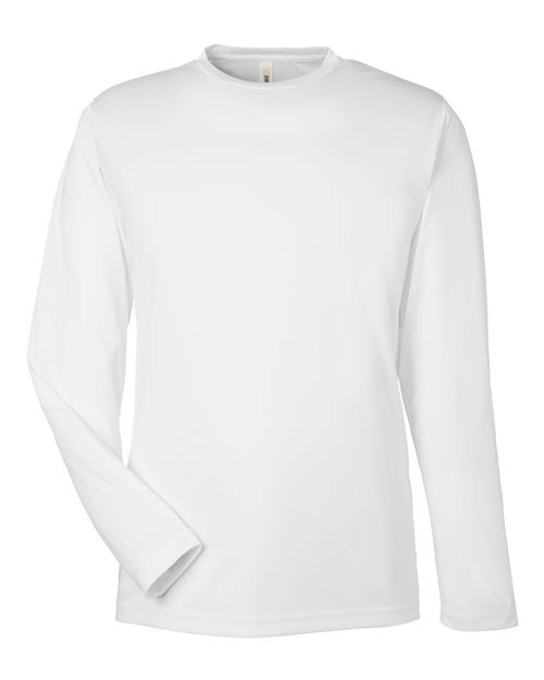 Unisex Capital Long Sleeve Performance T-Shirt - White Front