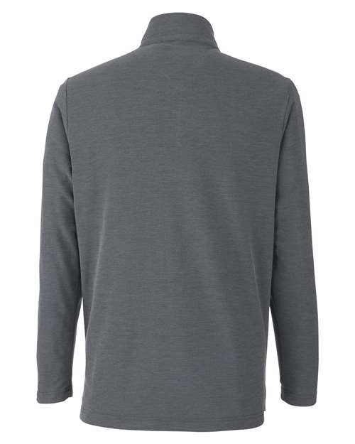 Men's Fusion ChromaSoft™ Pique Quarter-Zip Pullover - Carbon Heather Back