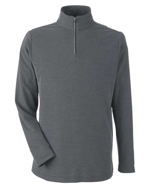 Men's Fusion ChromaSoft™ Pique Quarter-Zip Pullover - Carbon Heather Front