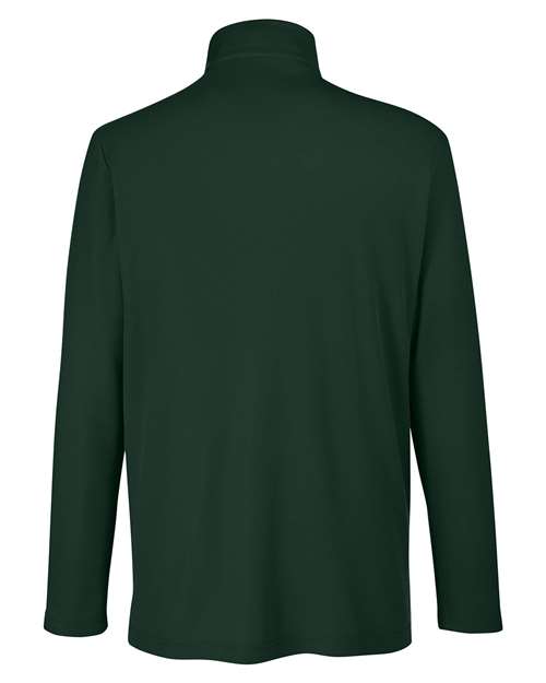 Men's Fusion ChromaSoft™ Pique Quarter-Zip Pullover - Forest Back