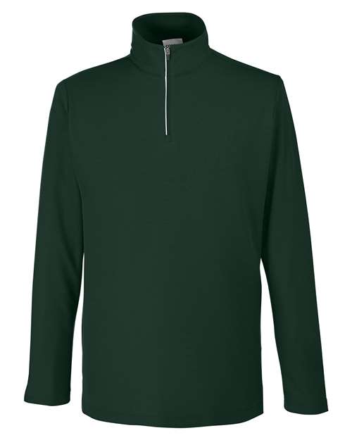 Men's Fusion ChromaSoft™ Pique Quarter-Zip Pullover - Forest Front