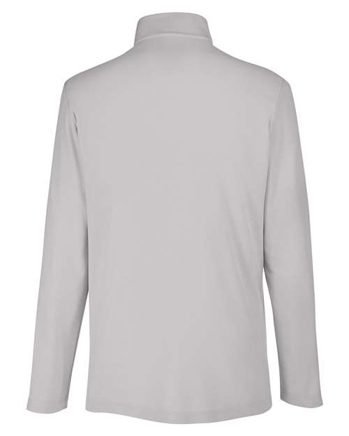 Men's Fusion ChromaSoft™ Pique Quarter-Zip Pullover - Platinum Back
