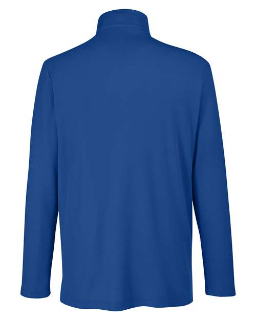 Men's Fusion ChromaSoft™ Pique Quarter-Zip Pullover - True Royal Back