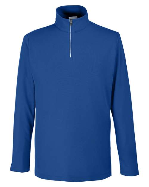 Men's Fusion ChromaSoft™ Pique Quarter-Zip Pullover - True Royal Front
