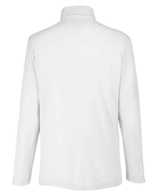 Men's Fusion ChromaSoft™ Pique Quarter-Zip Pullover - White Back