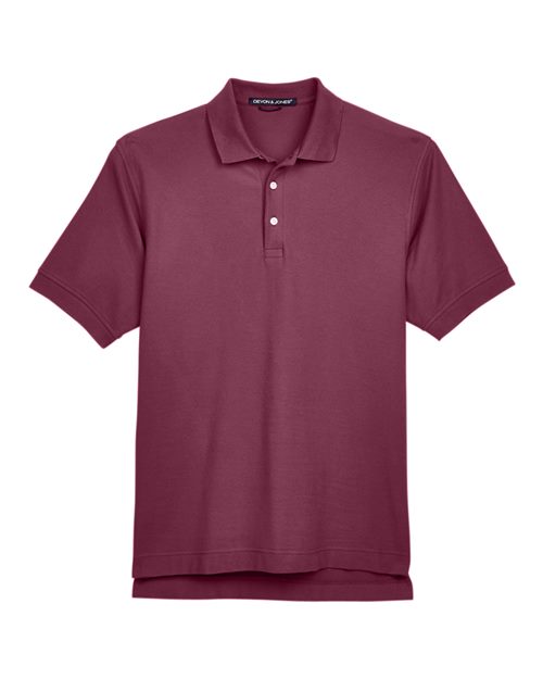 Men's Pima Piqué Polo - Burgundy Front
