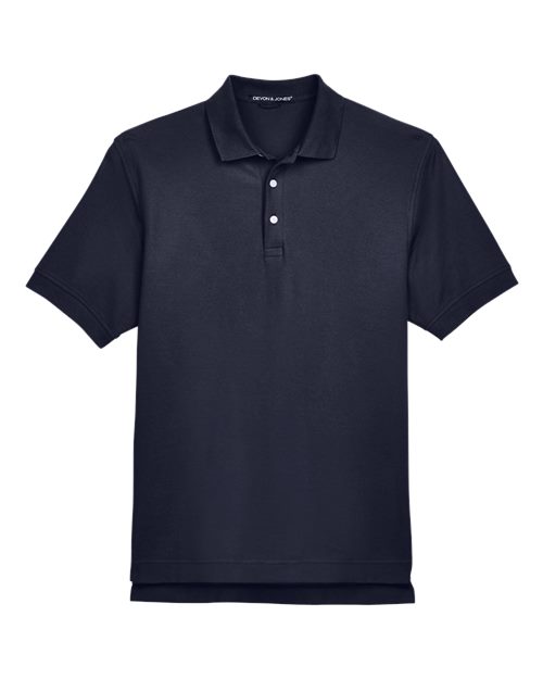 Devon & Jones Men's Pima Piqué Polo - Navy Front