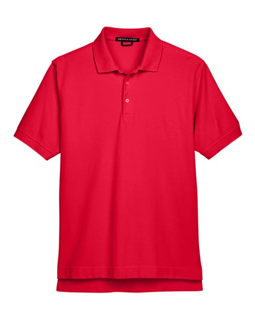 Men's Pima Piqué Polo - Red Front