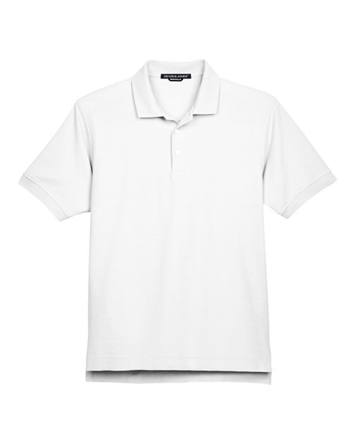 Men's Pima Piqué Polo - White Front