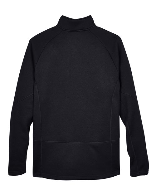 Unisex Bristol Sweater Fleece Quarter-Zip Pullover - Black Back