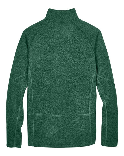 Unisex Bristol Sweater Fleece Quarter-Zip Pullover - Forest Heather Back