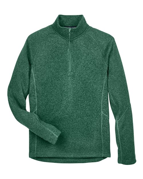 Unisex Bristol Sweater Fleece Quarter-Zip Pullover - Forest Heather Front