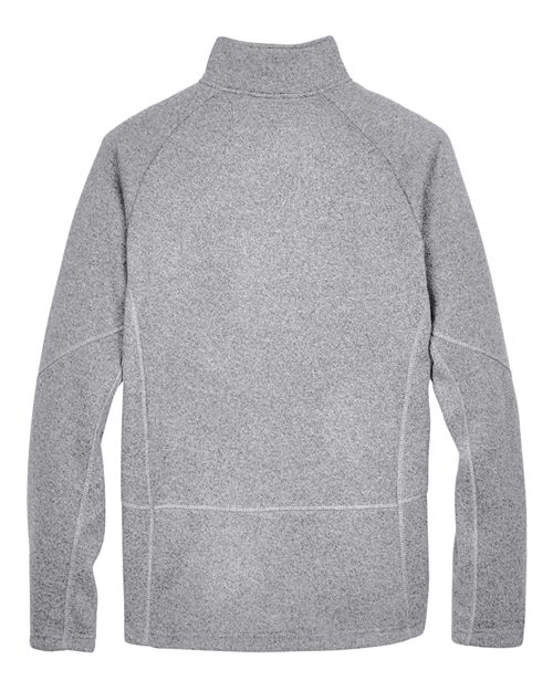 Unisex Bristol Sweater Fleece Quarter-Zip Pullover - Grey Heather Back