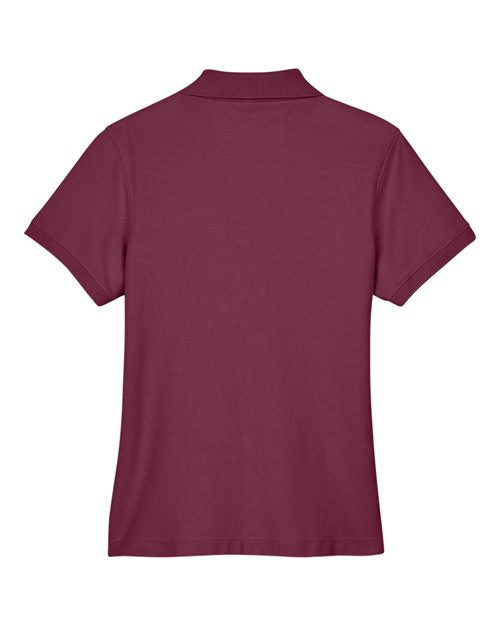 Women's Pima Piqué Polo - Burgundy Back