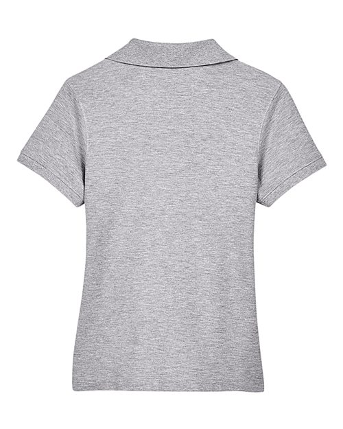 Women's Pima Piqué Polo - Grey Heather Back