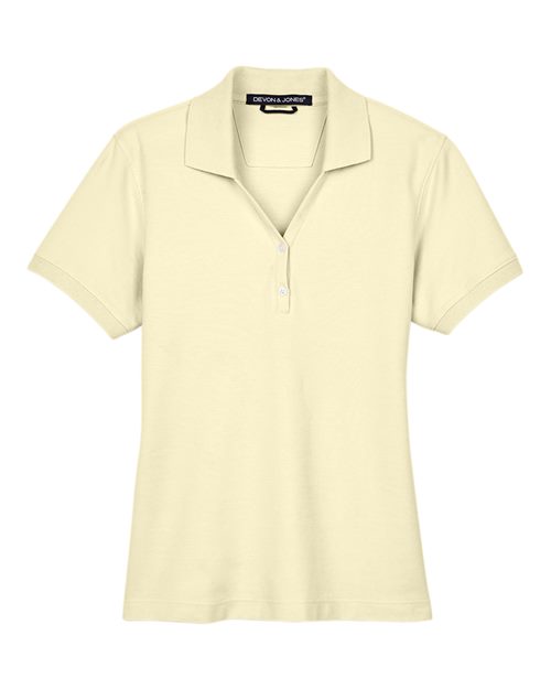 Women's Pima Piqué Polo - Transparent Yellow Front