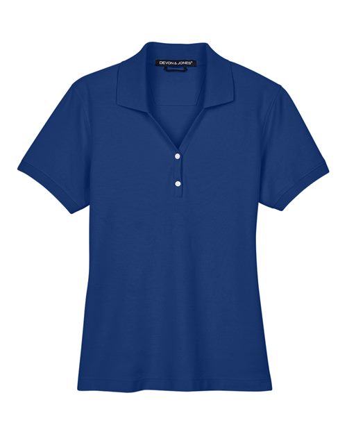 Women's Pima Piqué Polo - True Royal Front