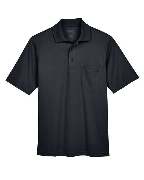 Men's Origin Performance Piqué Polo with Pocket - Black Front