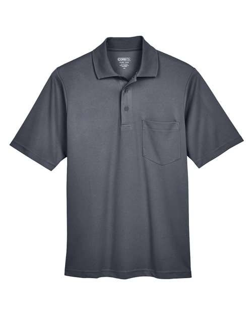 Men's Origin Performance Piqué Polo with Pocket - Carbon Front