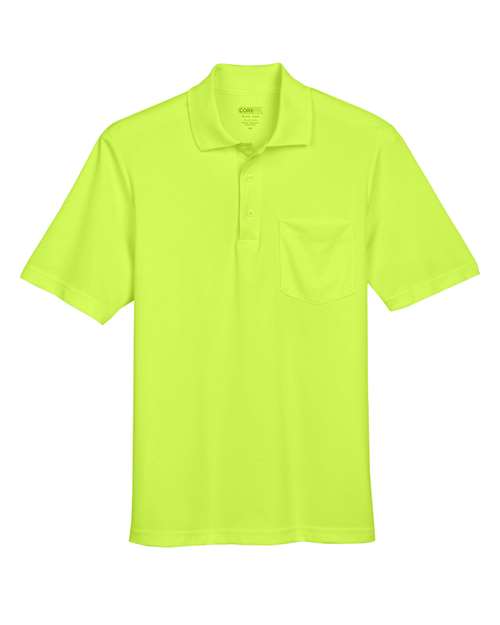 Men's Origin Performance Piqué Polo with Pocket - Safety Yellow Front