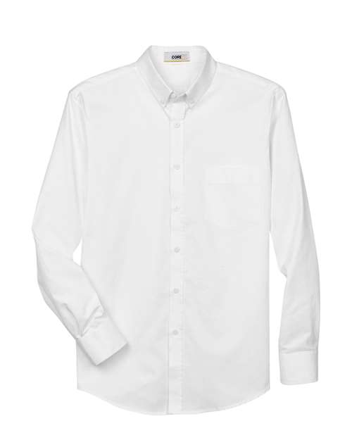 Men's Operate Twill Dress Shirt - White Front