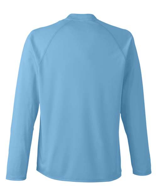 Unisex Ultra UVP™ Marina Raglan Long Sleeve T-Shirt - Columbia Blue Back
