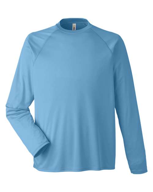 Unisex Ultra UVP™ Marina Raglan Long Sleeve T-Shirt - Columbia Blue Front