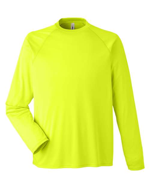 Unisex Ultra UVP™ Marina Raglan Long Sleeve T-Shirt - Safety Yellow Front