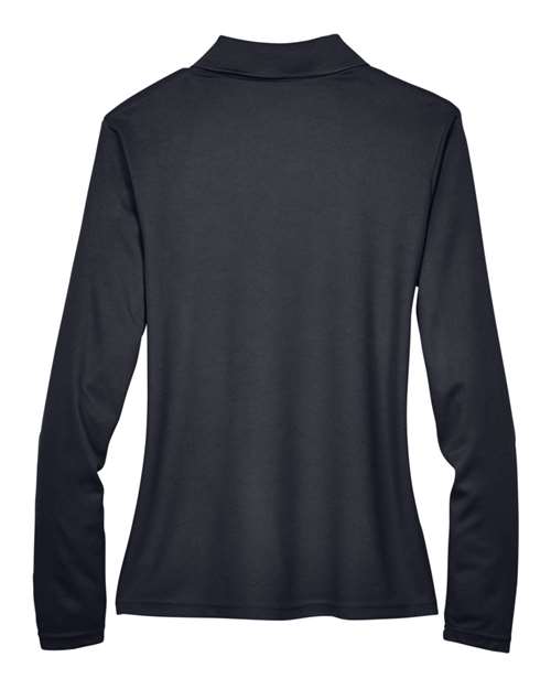 Women's Pinnacle Performance Long Sleeve Piqué Polo - Carbon Back