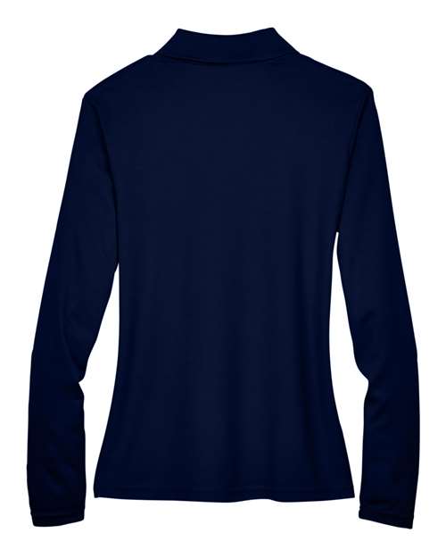 Women's Pinnacle Performance Long Sleeve Piqué Polo - Classic Navy Back
