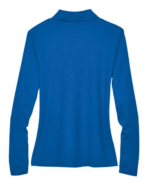 Women's Pinnacle Performance Long Sleeve Piqué Polo - True Royal Back